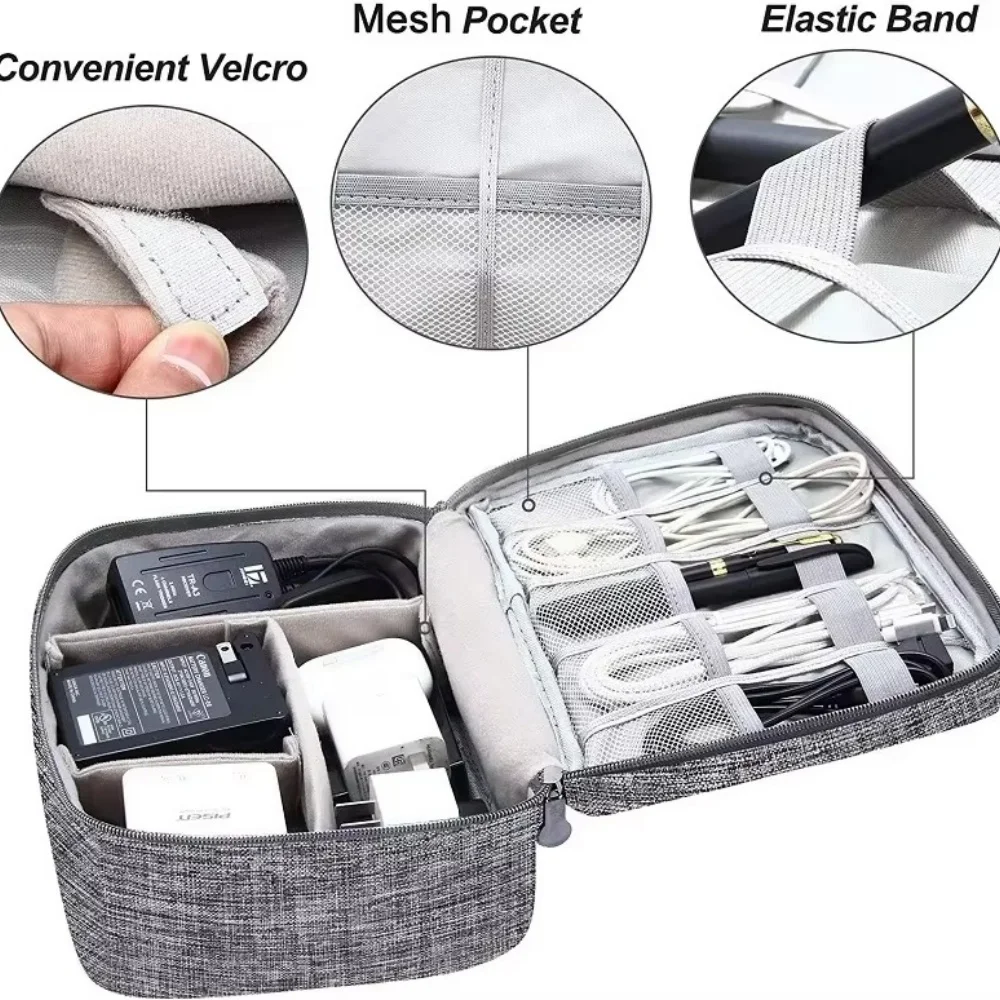 Electronics Gadgets Bag - Travel Portable Digital Storage Bag USB