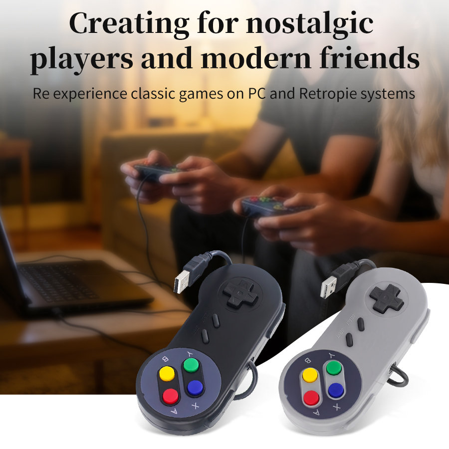 Retro Game Controller Usb - Wired USB Gamepad Retro Gaming Joystick