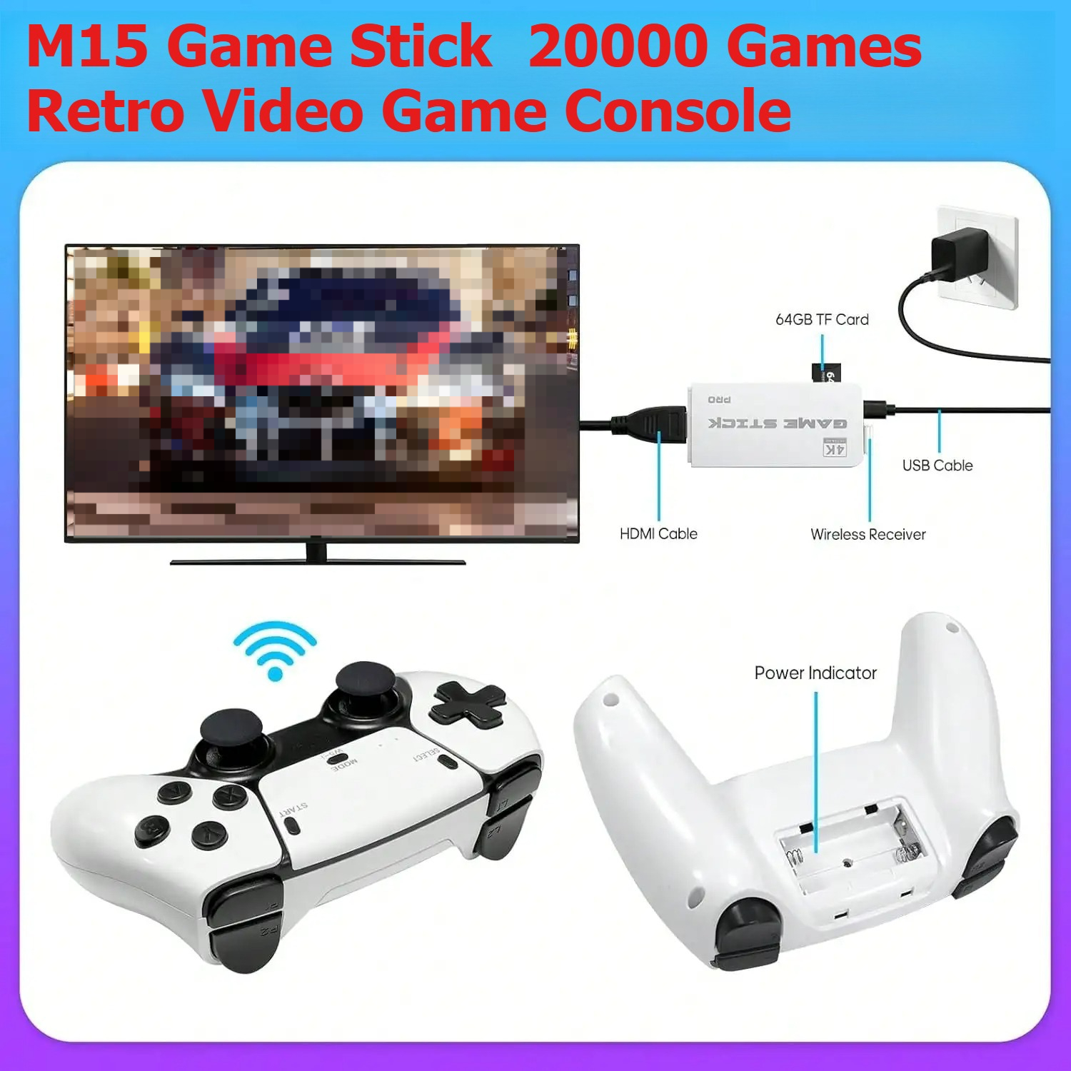 Retro Game Controller Usb - M15 Retro Video Game Console 2.4G