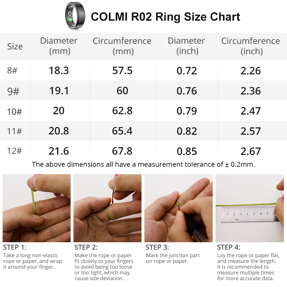 [2024 ] COLMI R02 Smart Ring M - Smart Ring Health review and price