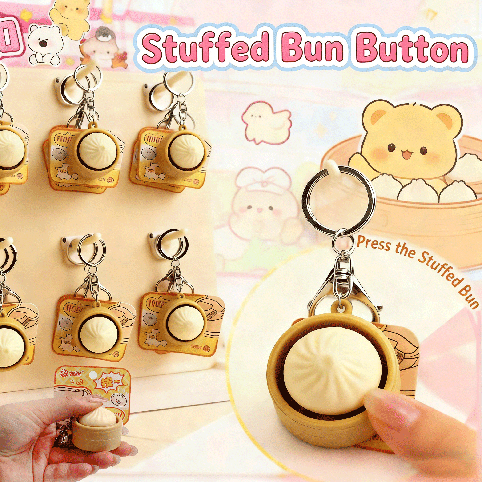 Mini Squishy Dumplings Button  - Electronics Latest Gadgets review and price