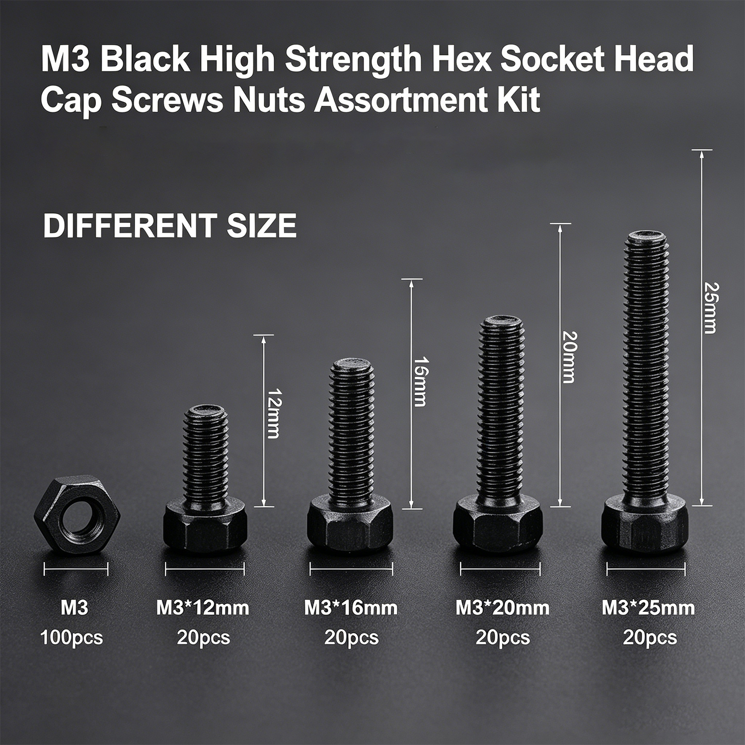 M3 Black Hex Socket Head Cap S - Diy Electronics Gadgets review and price