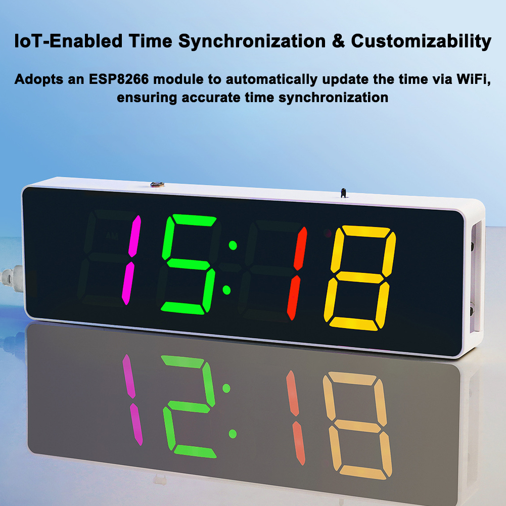 ESP8266 IoT Colorful WiFi Cloc - Diy Electronics Gadgets review and price