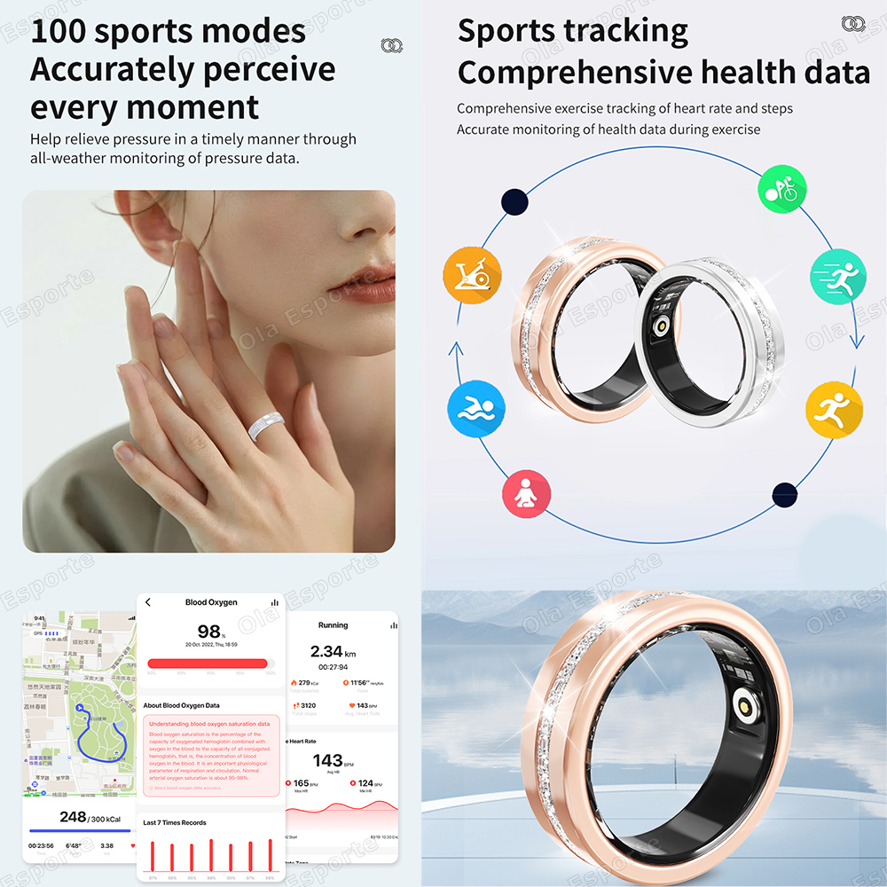 2025 New Smart Ring Lady Heart - Smart Ring Health review and price