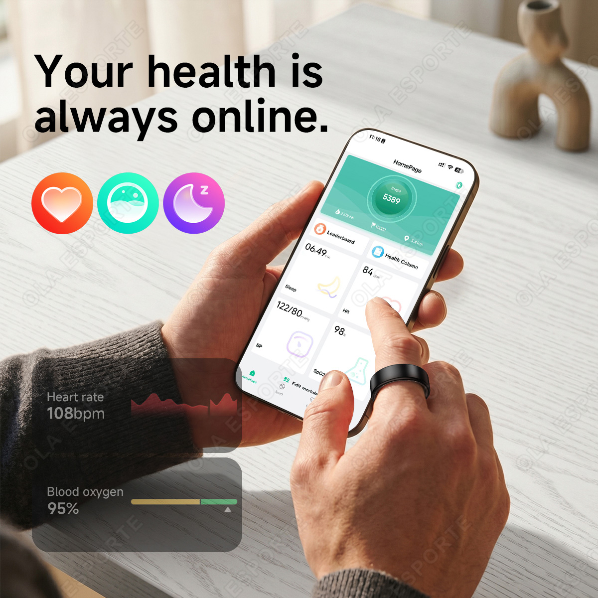 New Smart Ring Men Women, Hear - Smart Ring Health review and price