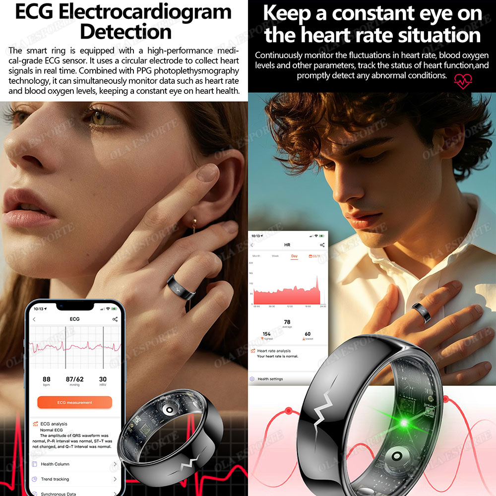 High-End ECG Blood Oxygen Heal - Smart Ring Health review and price